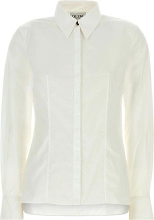 Del Core Fitted Shirt - Dames - Overhemden - Wit - XS - Leer - Overhemden