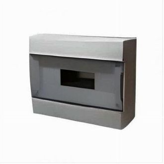 Trade Shop Trade Shop - Centralino Da Parete 12 Moduli Ip40 Con Portello Trasparente Fum&egrave; Grigio Fg14412