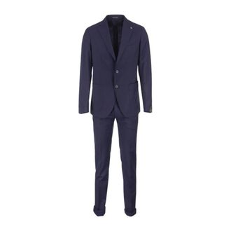 Tagliatore Heren, Pakken, Blauw, Maat: 2XL Wol