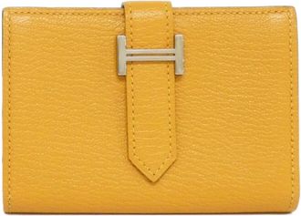 Herm&egrave;s Moutarde Chevre Leather Wallet (Bi-Fold) (Pre-Owned)