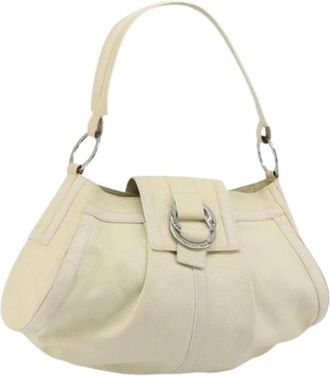 Bulgari Pre-owned Vintage Schoudertas - Dames - Vintage Schoudertas - Beige - ONE Size - Leer - Vintage