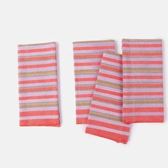 Siafu Home Handwoven Upendo Napkins - Set of 4 in Red at Nordstrom, Size Medium