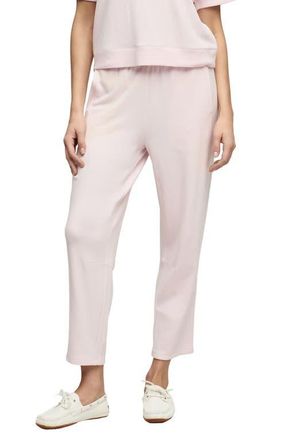 Barefoot Dreams Brushed Fleece Seamed Ankle Pants in Pink Sand at Nordstrom, Size X-Large