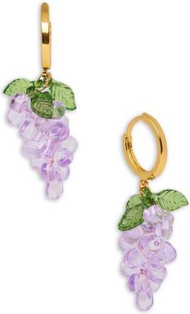Saachi Grape Cluster Huggie Earrings in Purple at Nordstrom Rack