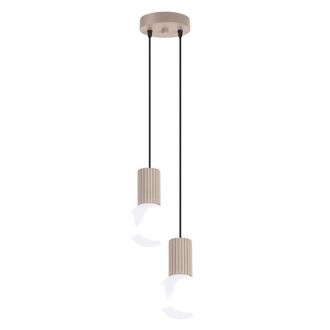 Sollux Lighting L&aacute;mpara colgantes taupe aluminio/vidrio alt. 120 cm