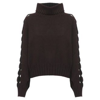 D.exterior Maglione a collo alto con cut-out - - Knitwear - Donna - Marrone - S