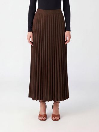 Fabiana Filippi Gonna midi plissettata in maglia di lana e seta
