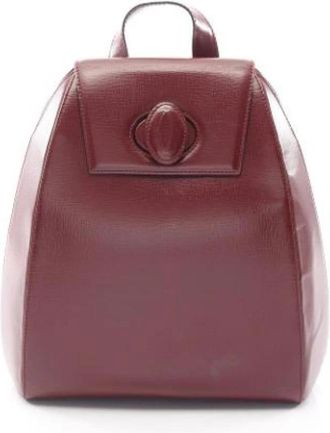 Cartier Pre-owned Vintage Rugzak - Dames - Vintage Rugzakken - Rood - ONE Size - Leer - Vintage