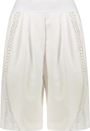 Alberta Ferretti Katoenen shorts - Dames - Korte sportbroeken - Wit - M - Katoen - Fitness