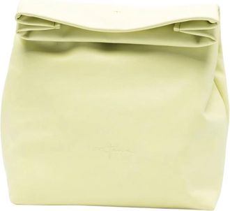 Cortana Delhi Grote Leren Clutch - Dames - Clutches - Geel - ONE Size - Leer - Tassen