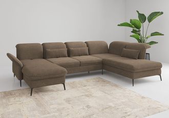 Sit&more Wohnlandschaft »Emely, inkl. Sitztiefenverstellung« wahlweise mit Bettfunktion,Bettkasten,Kopf- & Armteilverstellung