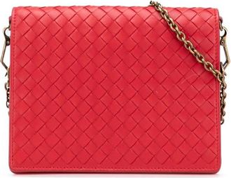 Bottega Veneta Pre-owned Bottega Veneta Nappa Intrecciato Wallet On Chain Ladies P00135067P