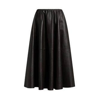 Alberta Ferretti Falda Midi con Botones Delanteros - Skirts - Mujer - Negro - M