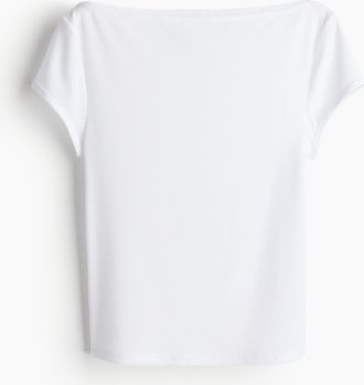 H&M Durchscheinendes T-Shirt - White