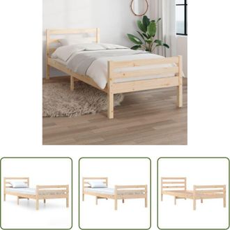 vidaXL Letto singolo - Giroletto in Legno Massello 100x200 cm