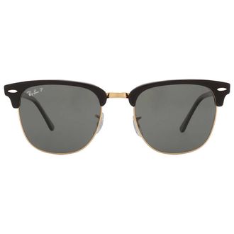 Ray-Ban Clubmaster Classic Polarized Green Square Unisex Sunglasses RB3016 901/58 55