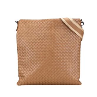 Bottega Veneta Pre-owned Cross Body Bags, female, Brown, Size: ONE SIZE Pre-owned Leather Crossbody Bag