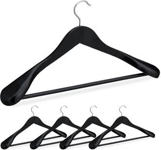 OEM Percha De Hombro Ancho Para Trajes, Juego De 5 Perchas De Madera Para Camisas, Gancho De 360&deg;, Barra Para Pantalones