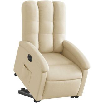 vidaXL Vidaxl - Sill&oacute;n El&eacute;ctrico Reclinable Elevable De Tela Color Crema