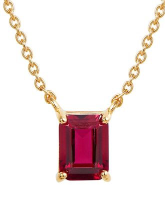 Savvy Cie Jewels 18K Over Silver Ruby July Birthstone Necklace