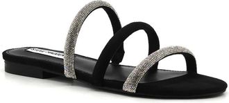Steve Madden Platte Sandalen - Dames - Sandalen - Zwart - 38 1/2 EU - Schoenen