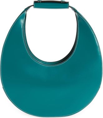 Staud Leather Moon Bag in Coastal at Nordstrom