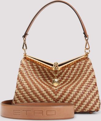 Etro Etro Vela M Rafia Shoulder Bag