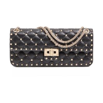 Valentino Garavani Medium Rockstud Spike schoudertas - Dames - Tassen - Zwart - Maat: ONE Size Zijde