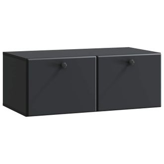 vidaXL Mueble De Tv De Pared 78,5 X 41 X 30 Cm Negro Vidaxl