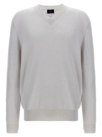 Brioni White Cashmere Mens Cardigan