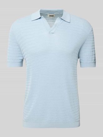 Drykorn Drykorn Regular Fit Poloshirt mit V-Ausschnitt Modell BRAIAN in Hellblau, Gr&ouml;&szlig;e XXL