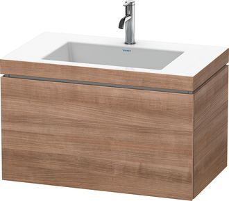 Duravit Lavabo Para Muebles Duravit L-cube C-bonded Con Base, Colgante, 80x48 Cm, 1 Extra&iacute;ble, Sin Rebosadero, 1 Agujero Para Grifo, Color: Cerezo Del Tesino 