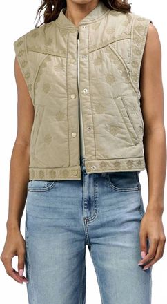 Dear John Denim Mina Branch Vest In Olive