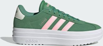 adidas Womens VL Court Bold Shoes - Green Leather - Size UK 4.5