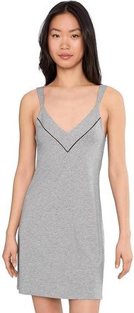 Cosabella Pima Lusso Sleep Dress Womens Underwear Heather Gray/Black : MD, Cotton/Modal