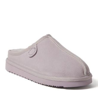 Dearfoams Fireside Greta Genuine Shearling Clog Slipper in Lilac at Nordstrom, Size 10