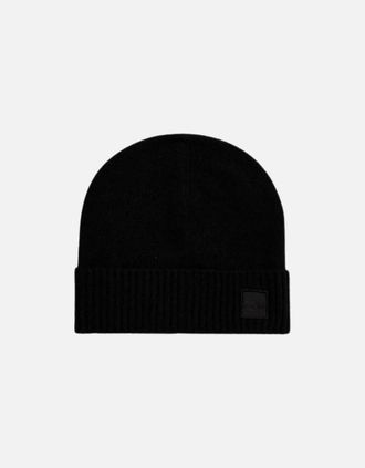 HUGO BOSS Mens Akaio_R Black Beanie Hat - Size: ONE size