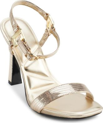 Karl Lagerfeld Cybil Ankle Strap Sandal in Champagne at Nordstrom, Size 10