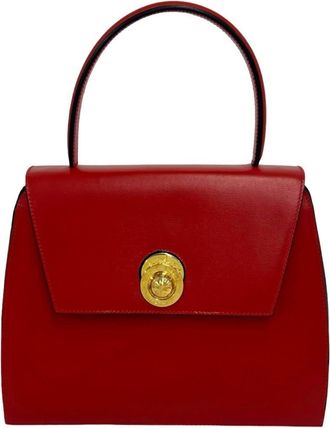 Celine Red Color Leather Handbag Tote Bag (Pre-Owned)
