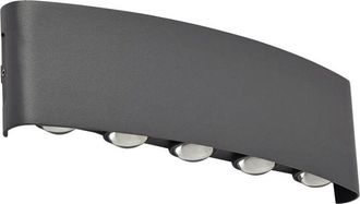 Lindby Lindby - L&aacute;mpara De Pared Led Exterior ithan En Negro Aluminio