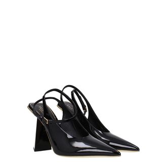 Valentino Garavani Womens Black Leather Sandals