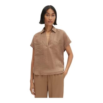 someday Zelyna Blouse - Dames - Blouses & Shirts - Bruin - Maat: S Viscose