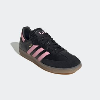 adidas Sneaker ADIDAS PERFORMANCE SAMBA MESSI, Gr. 42,5, core schwarz, gold metallic, gum4, Leder, Synthetik, Schuhe Sneaker