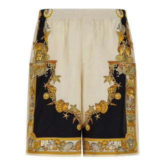 Versace Coral Theatre Silk Shorts - male - Versace - Casual Shorts - Multicolor - L - Shorts