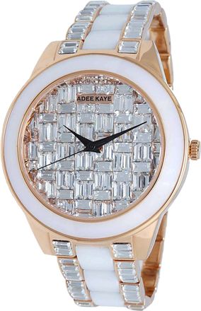 Adee Kaye Womens Venice Silver Dial Watch