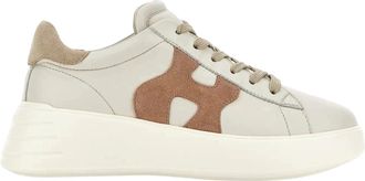 Hogan Rebel H562 Lace-Up Sneakers in Sheepskin and Calfskin