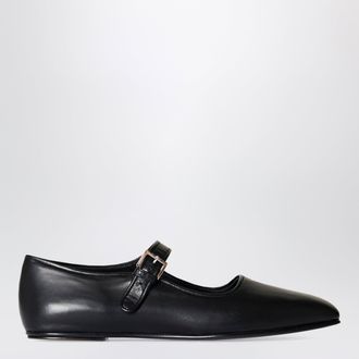 The Row Ava Mary Jane shoes in black leather