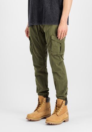 Alpha Industries Cargohose ALPHA INDUSTRIES Cotton Twill Jogger, Herren, Gr. XL, Normalgr&ouml;ssen, gr&uuml;n (schwarz olive), Obermaterial: 98% Baumwolle, 2% Elastan; Futter: 