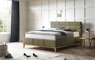 Leonique Polsterbett »Balaine« mit Lattenrost, Bettkasten, auch mit 7-Zonen-Taschenfederkernmatratze