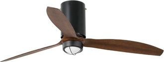 Faro Barcelona Ventilador con luz abs nogal 128x128x32.4 cm